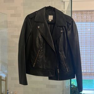 Nordstrom black vegan leather jacket